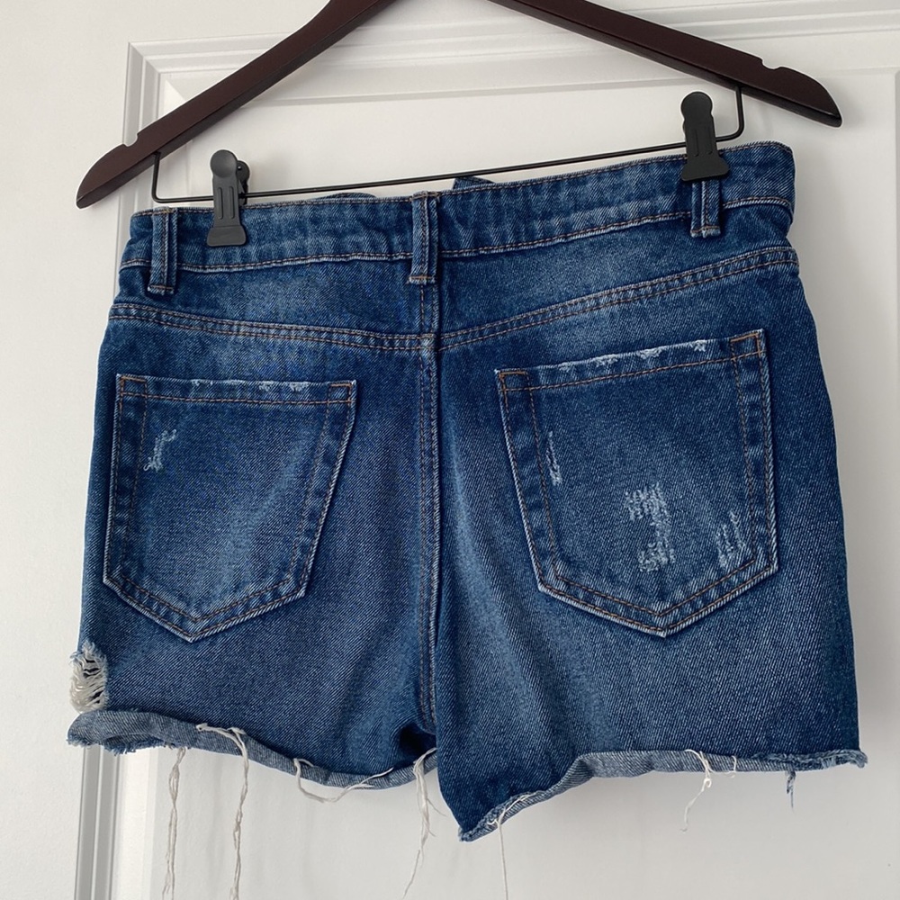 Shein Ripped Jean Shorts - Picture 2 of 5